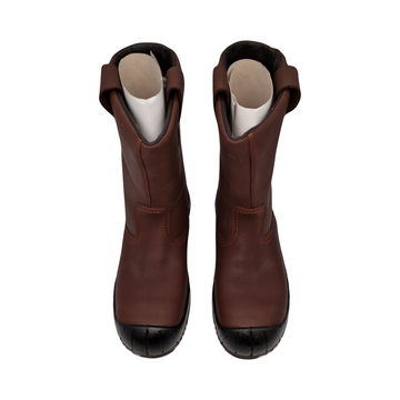 ELTEN Rigger Boot Sicherheitsschuhe S3S ESD CI Damen Herren Leder Stahlkappe leicht robust braun Größe 44