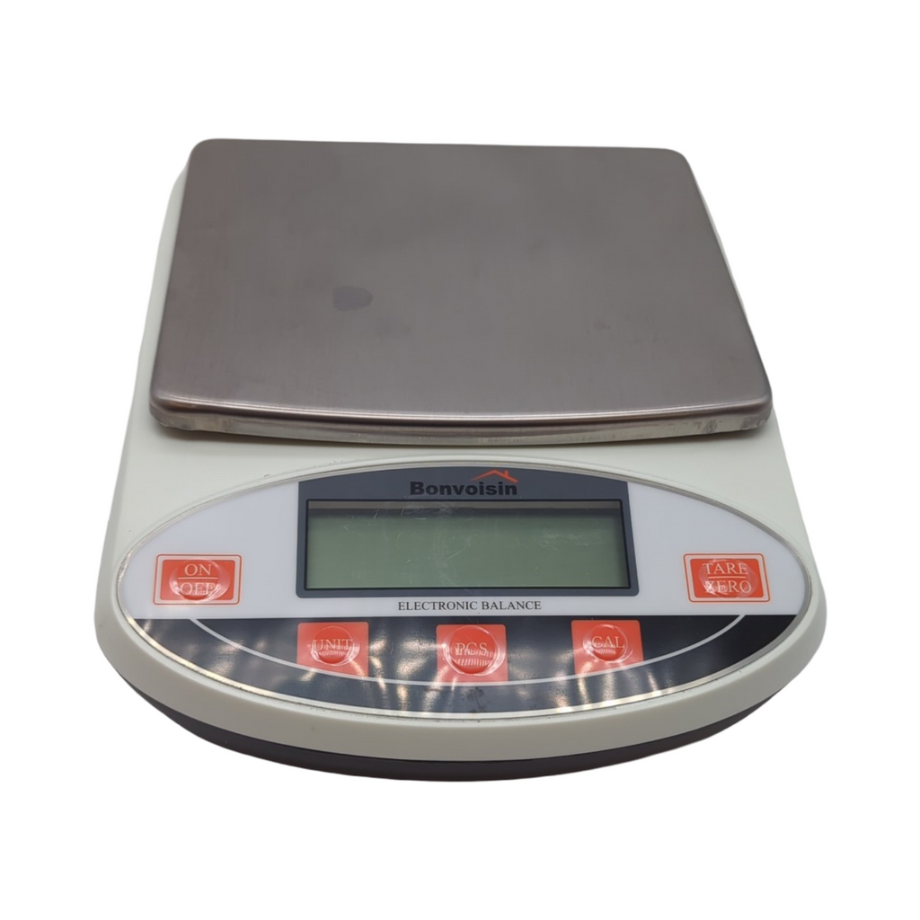 Bonvoisin 5000gx0,01g Elektronische Laborwaage Hochpräzise Digitale Präzisionswaage Schmuck Küchenwaage