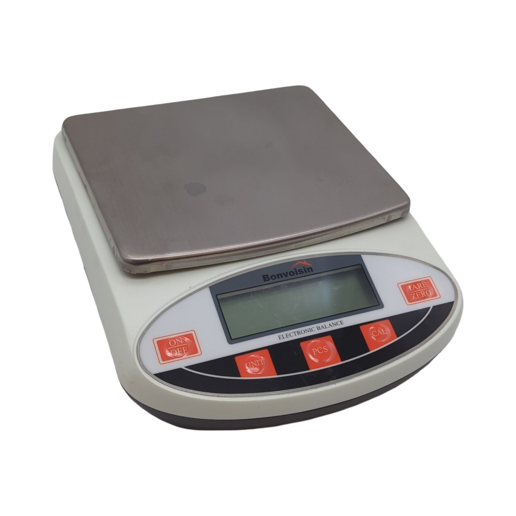 Bonvoisin 5000gx0,01g Elektronische Laborwaage Hochpräzise Digitale Präzisionswaage Schmuck Küchenwaage