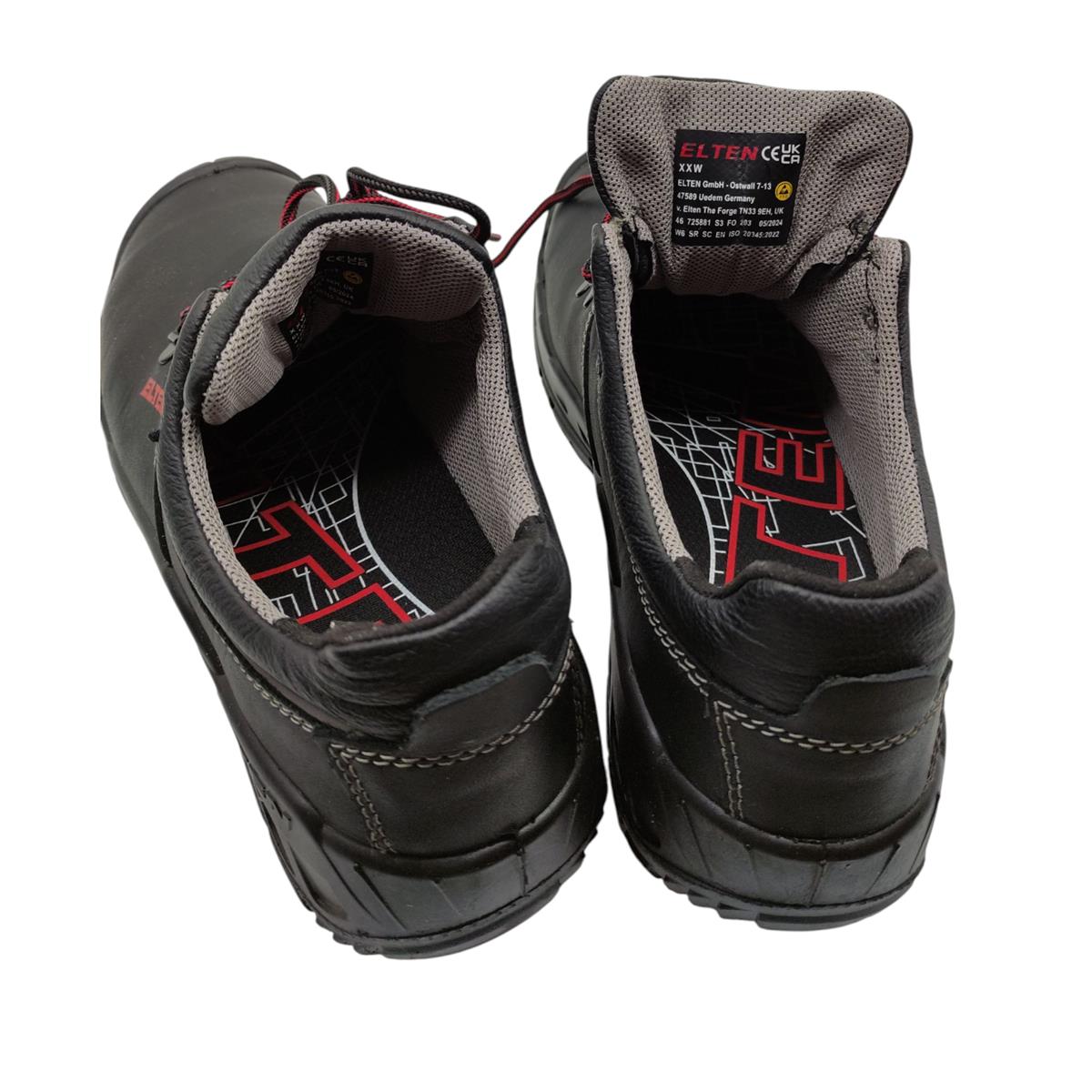 ELTEN RENZO XXW Sicherheitsschuhe Low ESD S3 Herren Schwarz Leder Größe 46