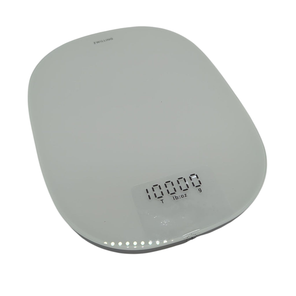 ZWILLING Enfinigy Digitale Küchenwaage bis 10 kg LCD USB aufladbar Silber