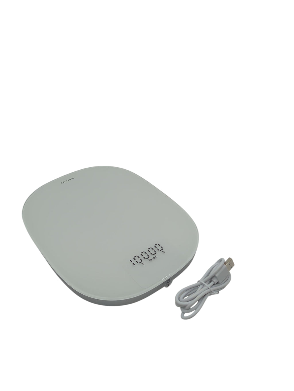 ZWILLING Enfinigy Digitale Küchenwaage bis 10 kg LCD USB aufladbar Silber