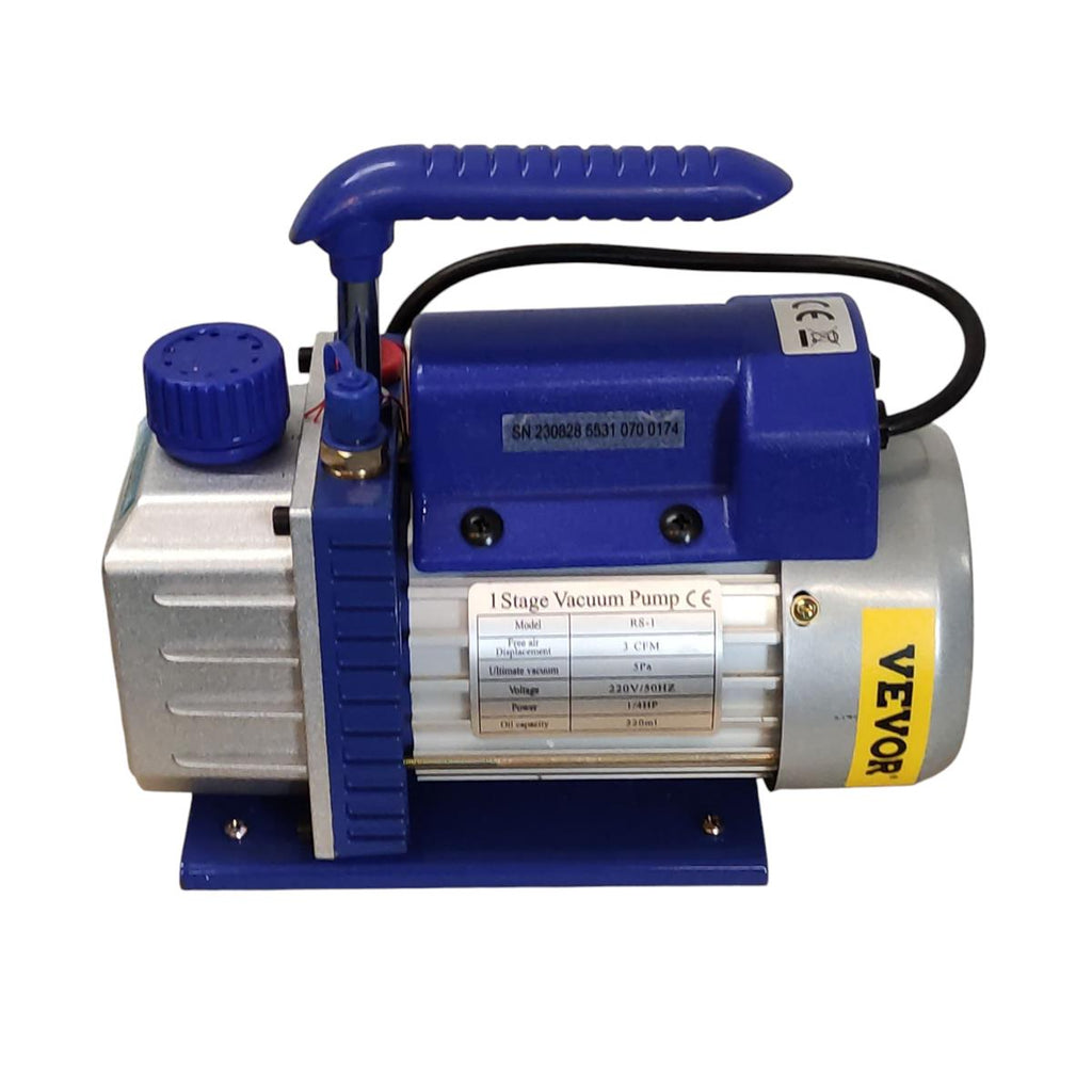VEVOR Vakuumpumpe 3CFM 1/4HP 220V einstufig 2-Wege Unterdruckpumpe für Klimaanlagen