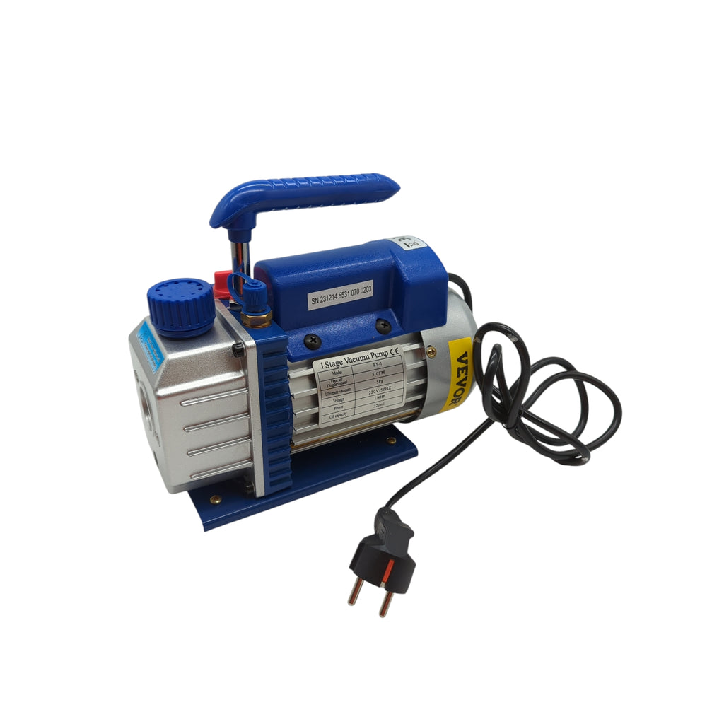 VEVOR Vakuumpumpe 3CFM 1/4HP 220V einstufig 2-Wege Unterdruckpumpe für Klimaanlagen