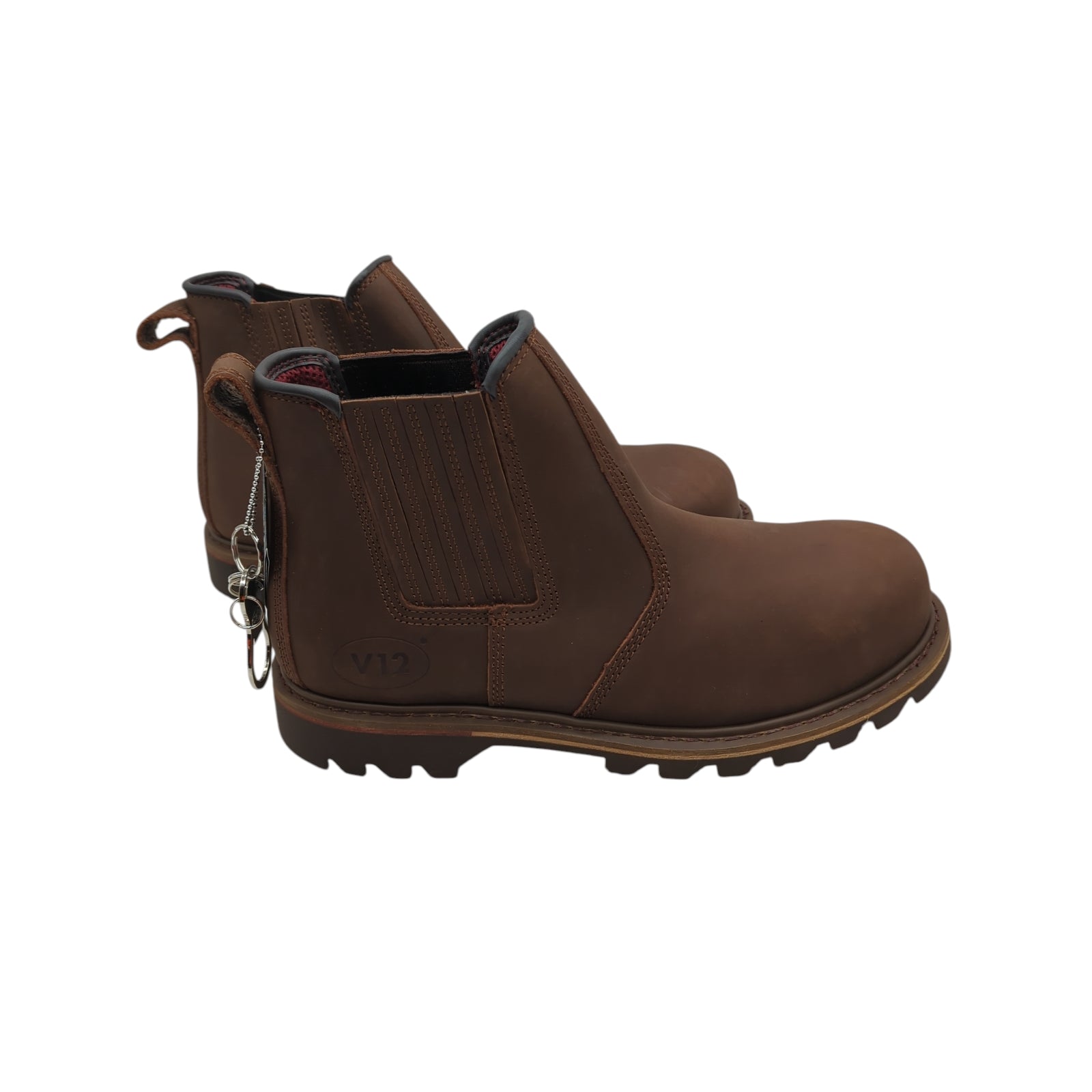 V12 Herren Rawhide Chelsea-Stiefel braun Größe 46 EU 11 UK
