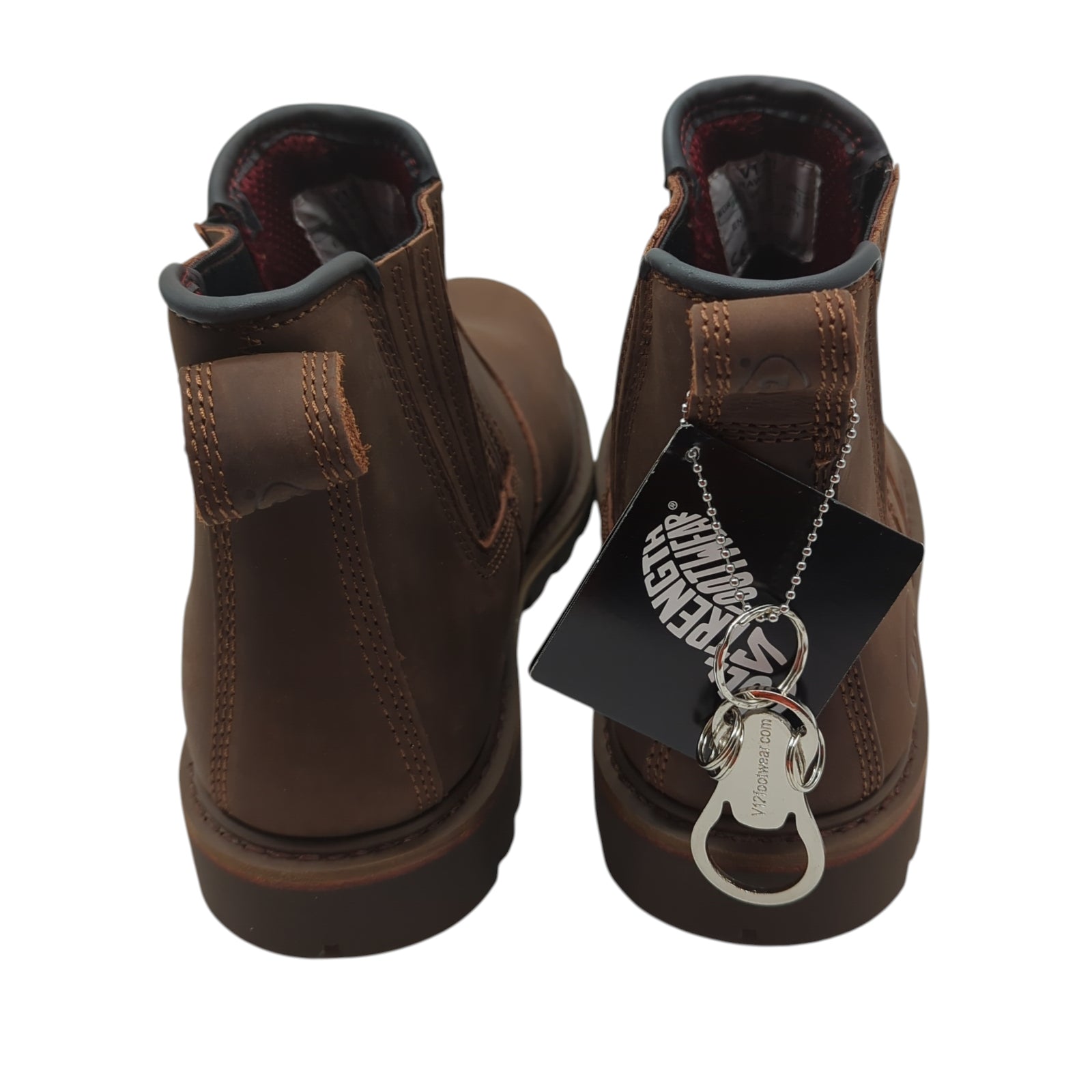 V12 Herren Rawhide Chelsea-Stiefel braun Größe 46 EU 11 UK
