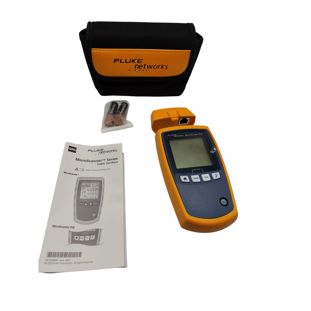 Fluke Networks MS-POE Netzwerkmessgerät Kabeltester Ethernet PoE-Erkennung
