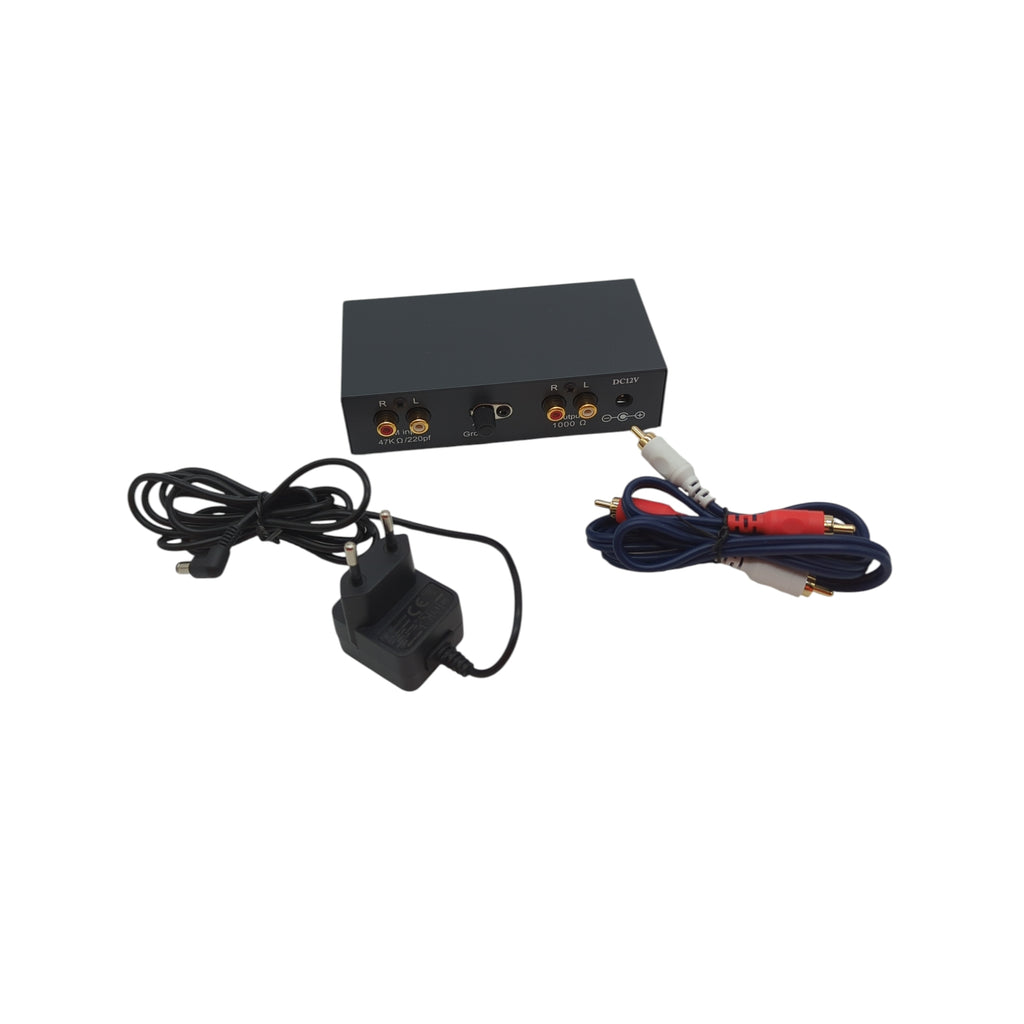 Hama Stereo-Phonovorverstärker PA 506 für Plattenspieler mit Netzadapter