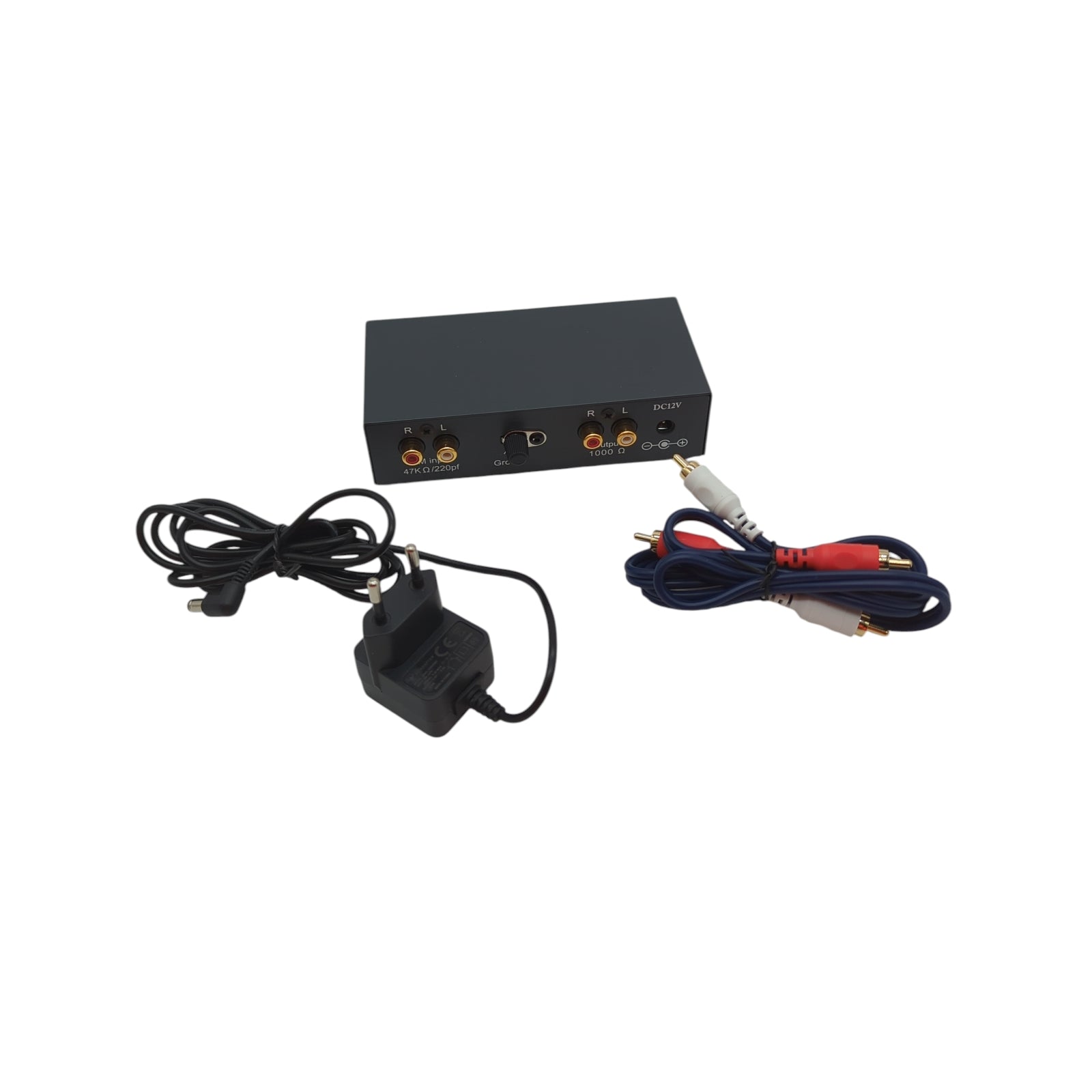 Hama Stereo-Phonovorverstärker PA 506 für Plattenspieler mit Netzadapter