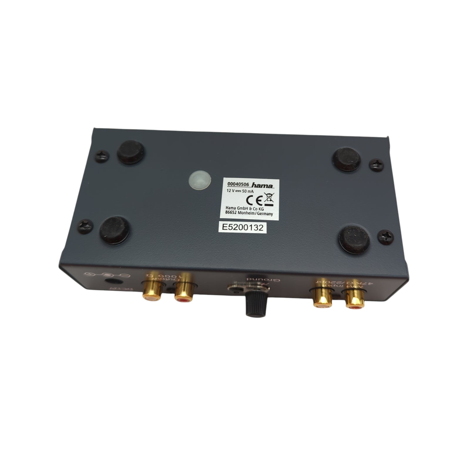 Hama Stereo-Phonovorverstärker PA 506 für Plattenspieler mit Netzadapter