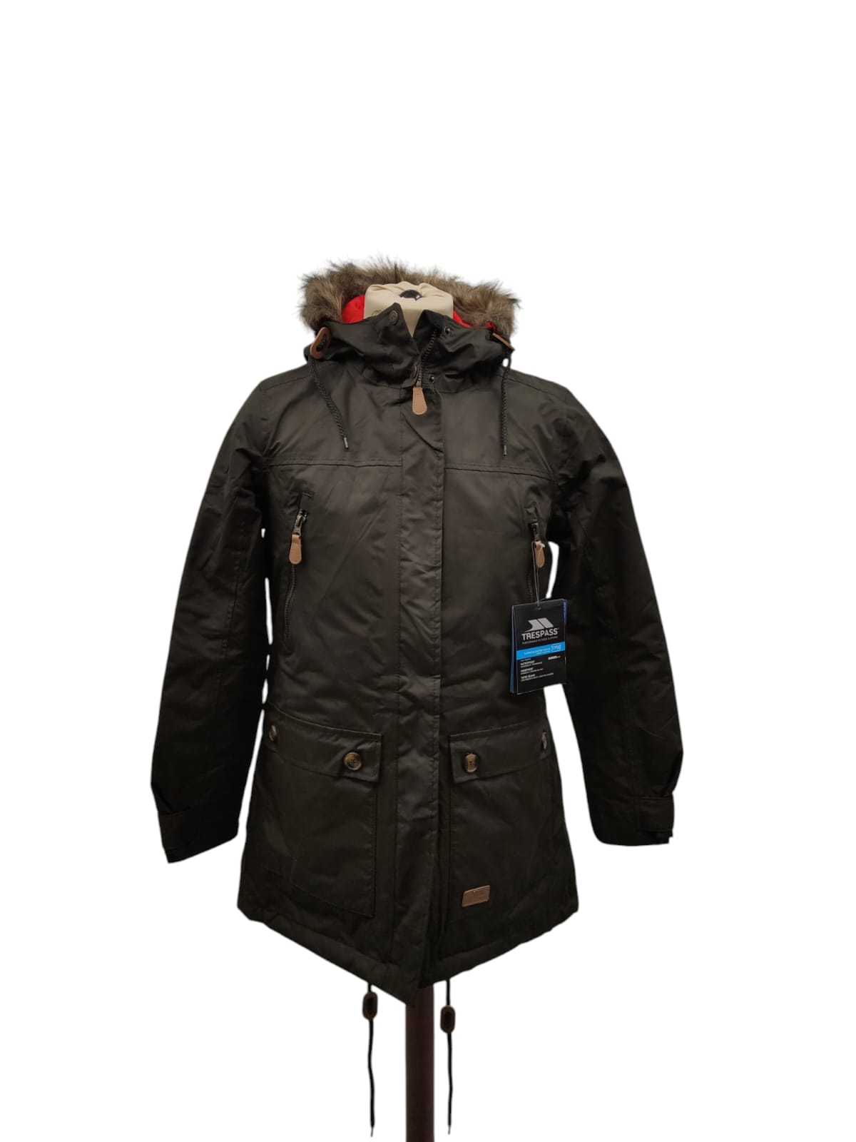 Trespass Clea Women's Padded Waterproof Coat Khaki Size M