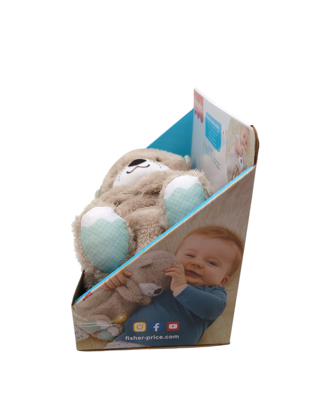 Fisher-Price FXC66 Schlummer Otter Kuscheltier mit Atembewegung und Musik 