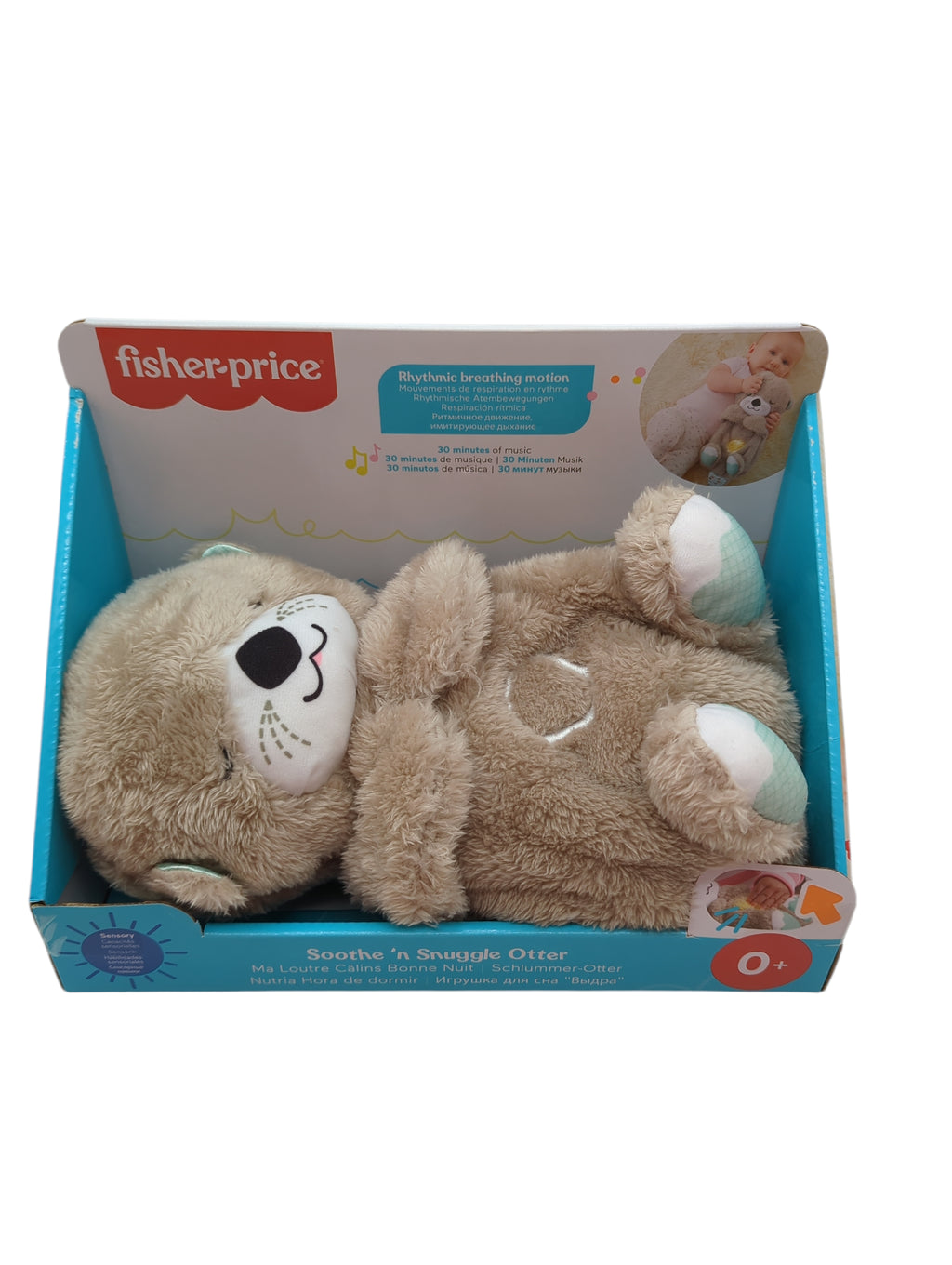 Fisher-Price FXC66 Schlummer Otter Kuscheltier mit Atembewegung und Musik 