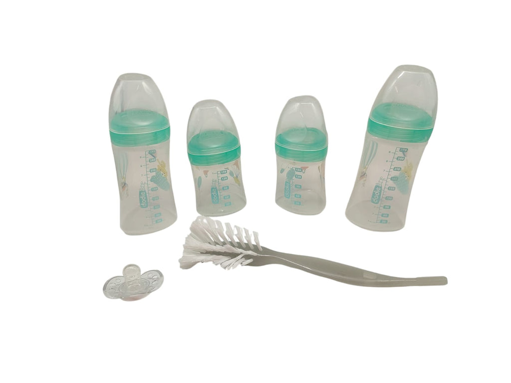 Dodie Anti-Colic Baby Bottle Set 4-Pack with Pacifier