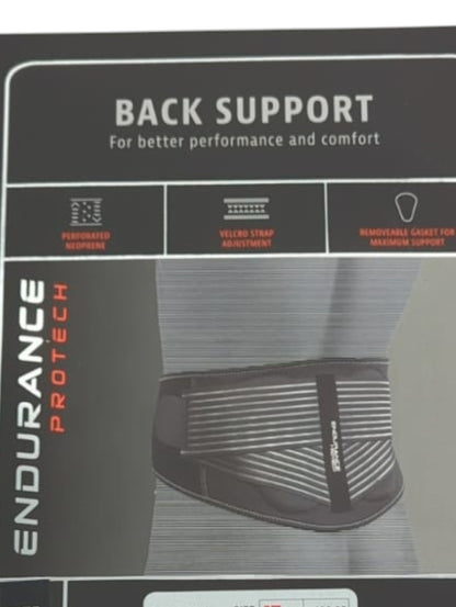 Endurance Protech Rückenbandage Schwarz Größe S