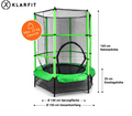 Klarfit Rocketkid Garden Trampoline Ø140cm Kids Trampoline Green