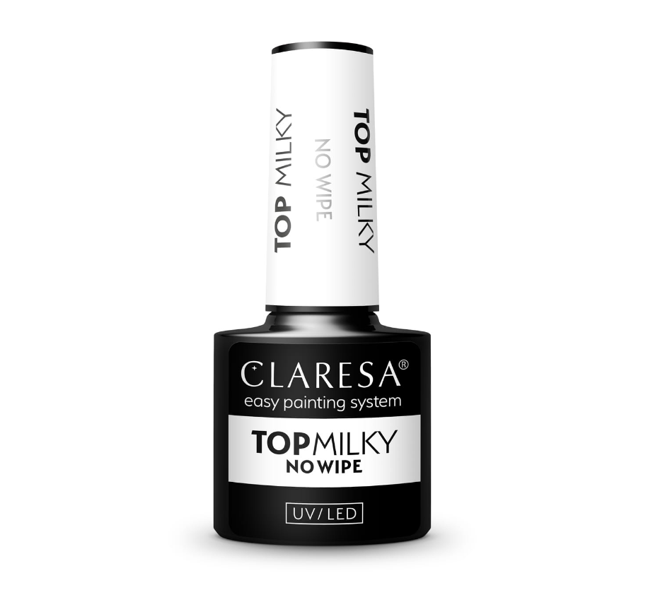 CLARESA Top MILKY No Wipe 5 g Hybrid Top UV LED