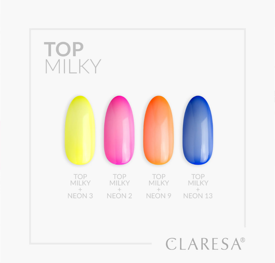 CLARESA Top MILKY No Wipe 5 g Hybrid Top UV LED