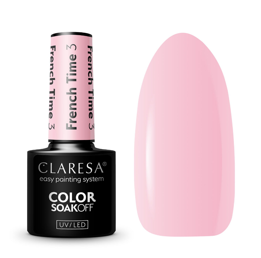 CLARESA French Time 3 Hybrid Nagellack 5 g, neutrale Rosa