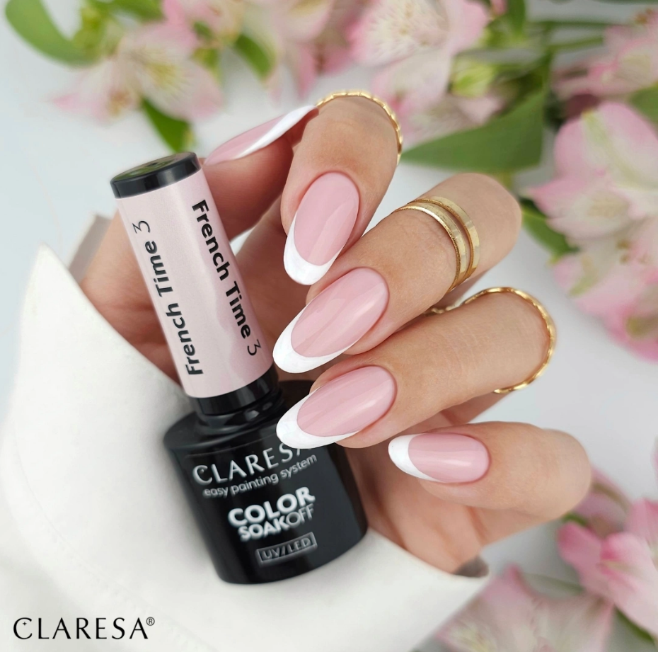 CLARESA French Time 3 Hybrid Nagellack 5 g, neutrale Rosa