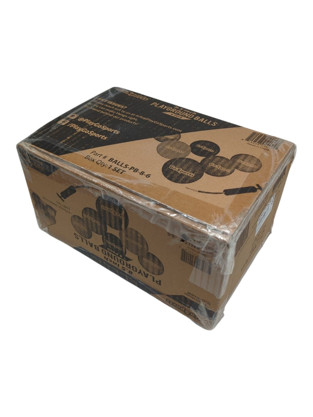 GoSports Ball-Set 6 Stück Spielplatzbälle Outdoor mit Tasche und Pumpe