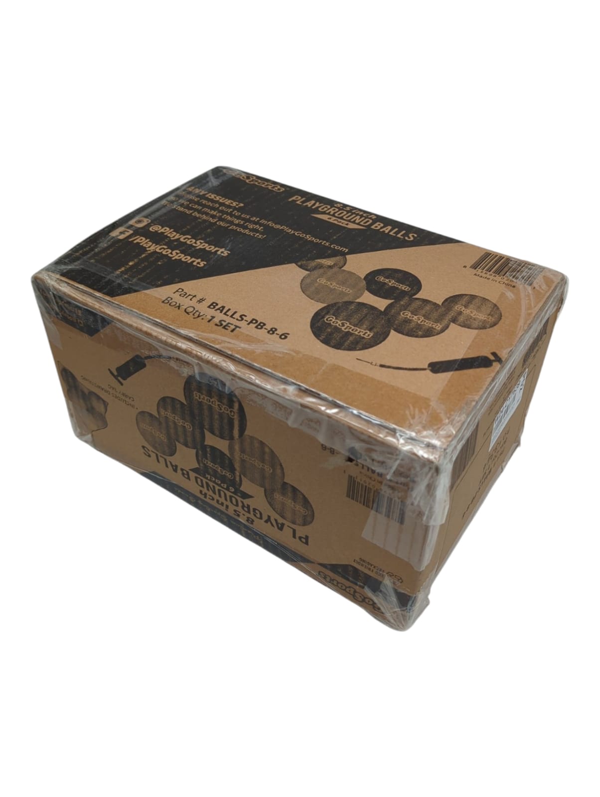 GoSports Ball-Set 6 Stück Spielplatzbälle Outdoor mit Tasche und Pumpe