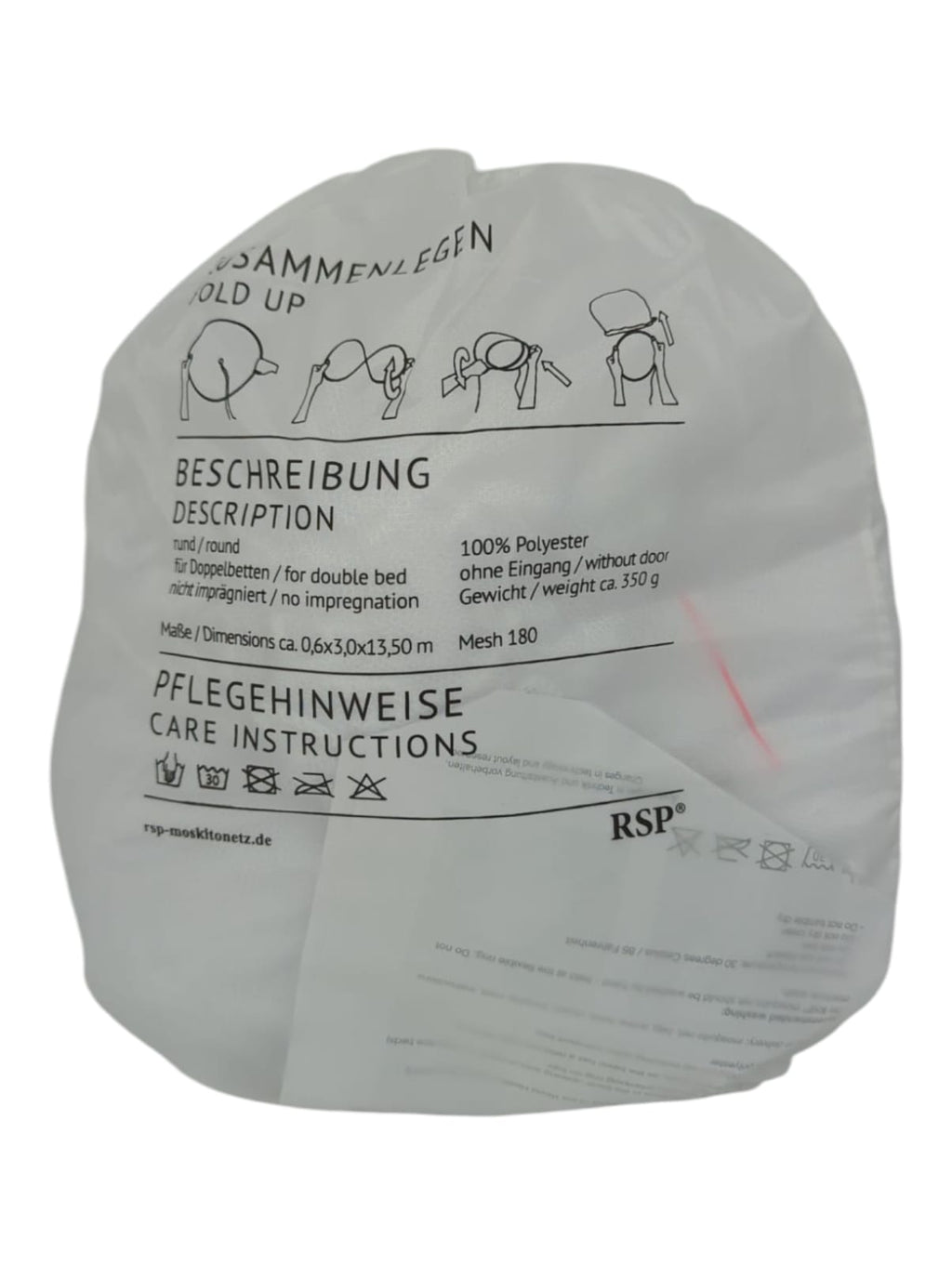Mosquito net White round 13.5 x 3 x 0.65 m