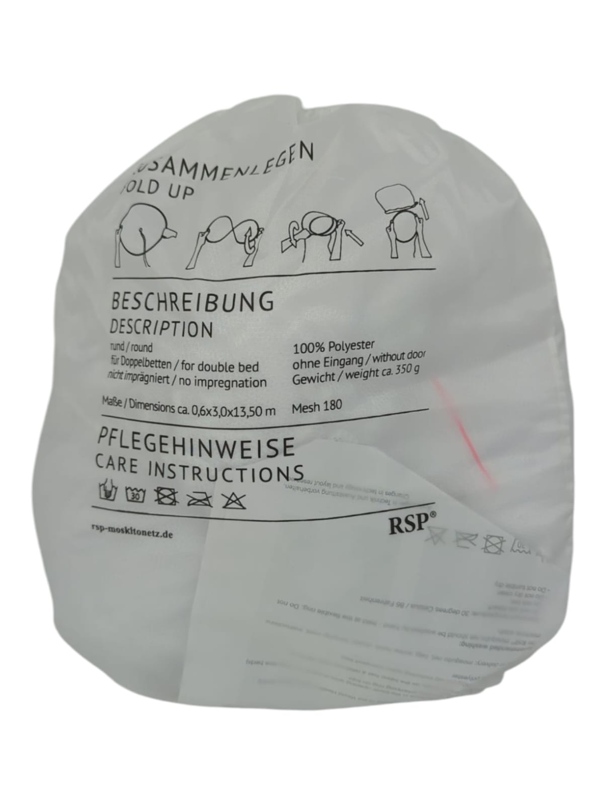 Mosquito net White round 13.5 x 3 x 0.65 m