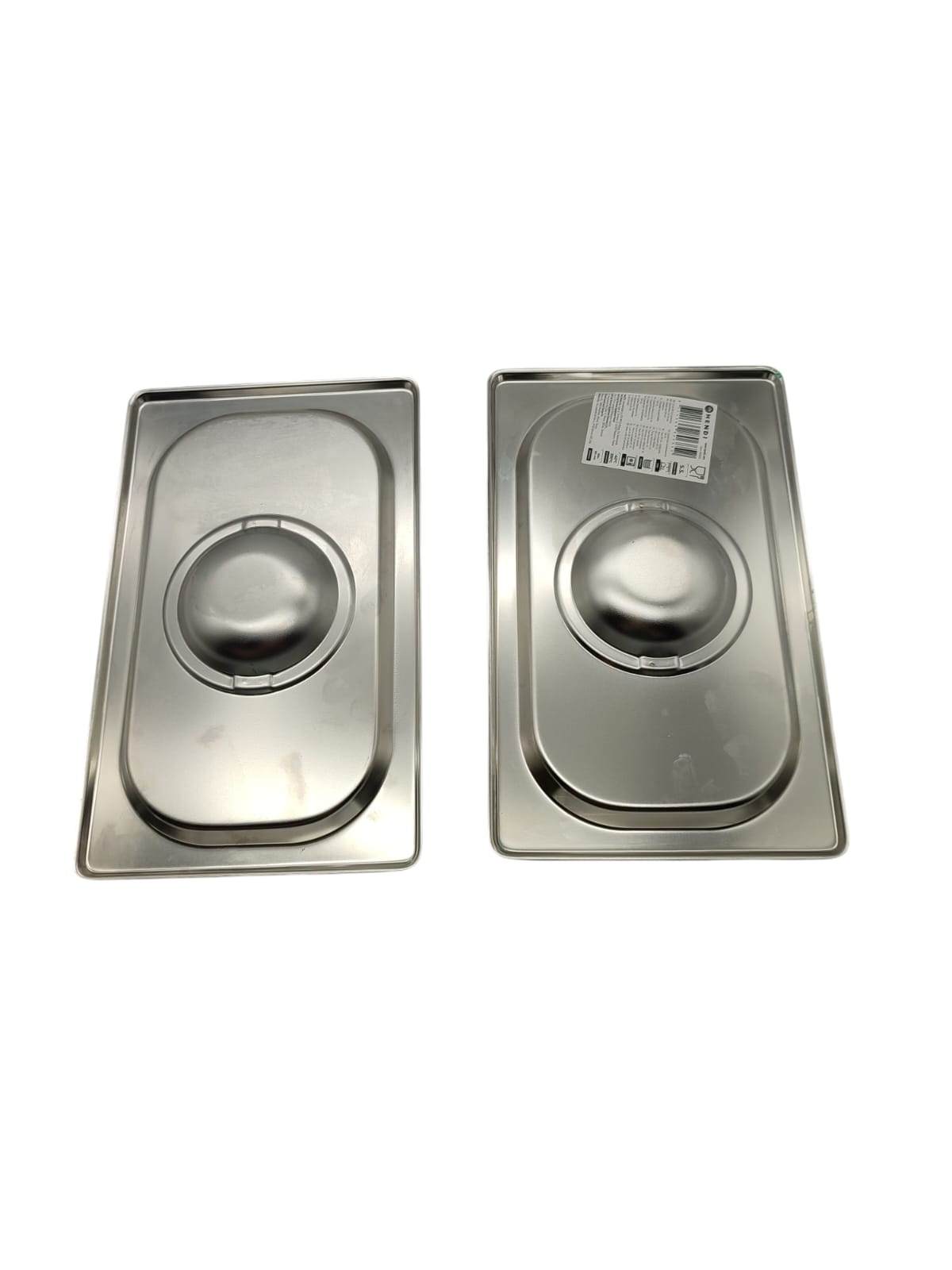 2X HENDI Gastronorm-Deckel, Silber, GN 1/4