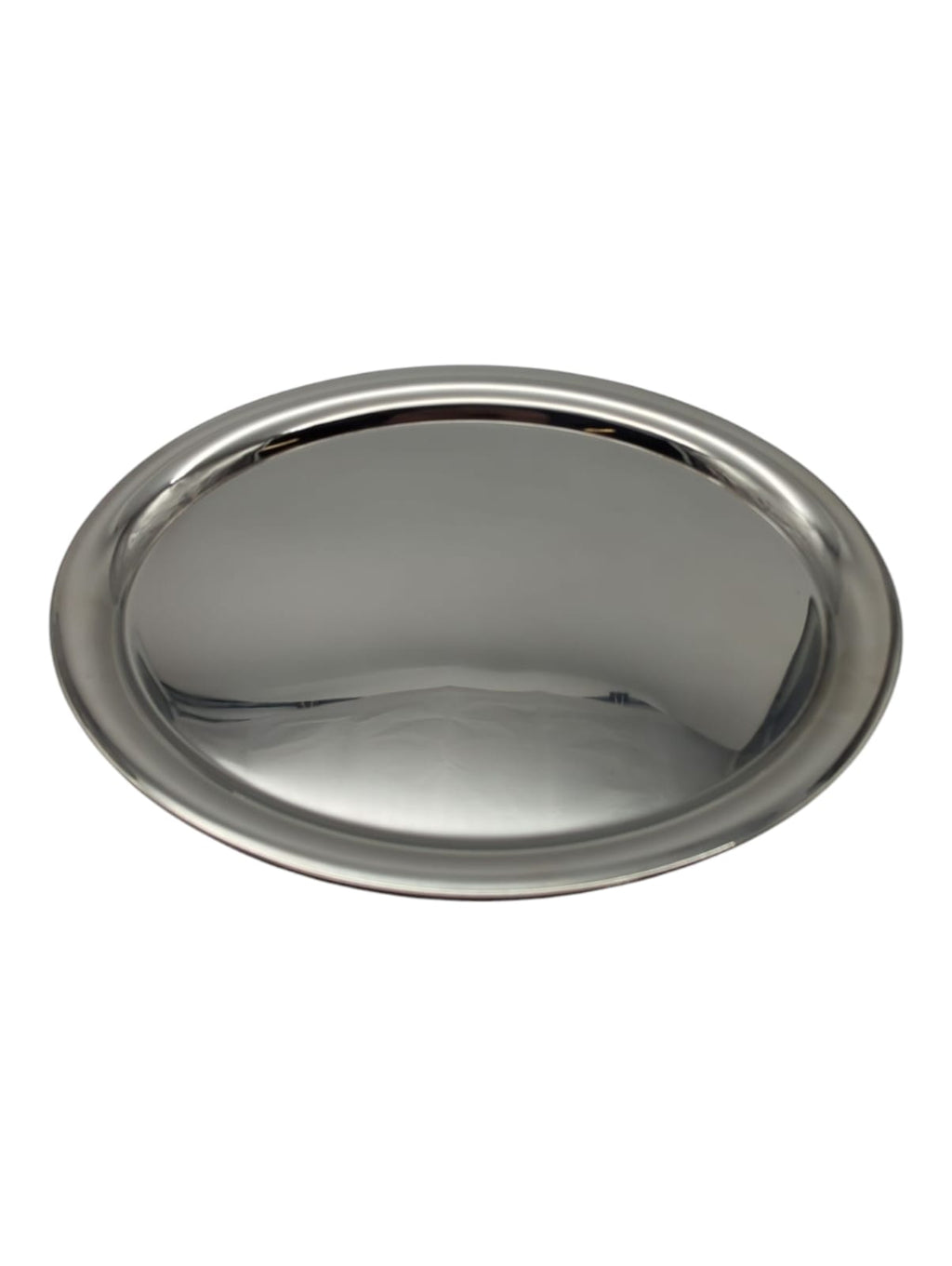 APS Coffee House Serving Tray, Stainless Steel, Oval, Rolled Edge, 29 x 22 cm