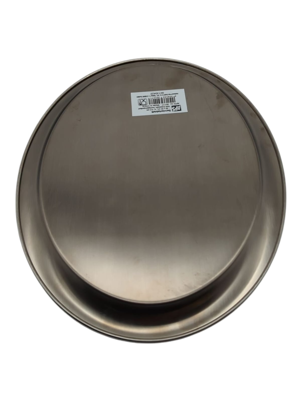 APS Coffee House Serving Tray, Stainless Steel, Oval, Rolled Edge, 29 x 22 cm