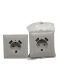 HIT TRENDS USB-Steckdosensystem 55 mm Schutzkontaktsteckdose 2x USB Ports