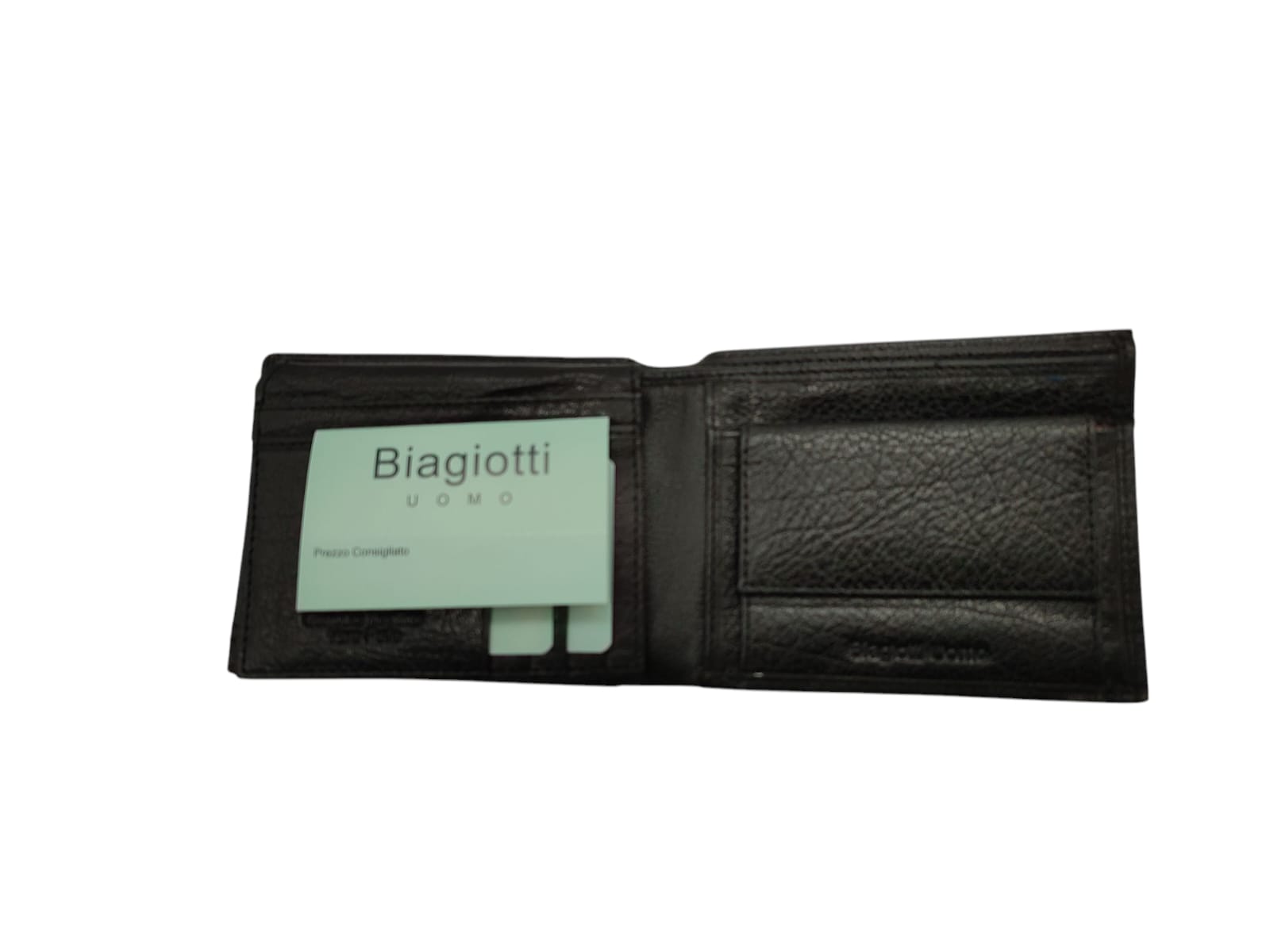 Biagiotti Uomo Men's Wallet Genuine Leather Coin Compartment