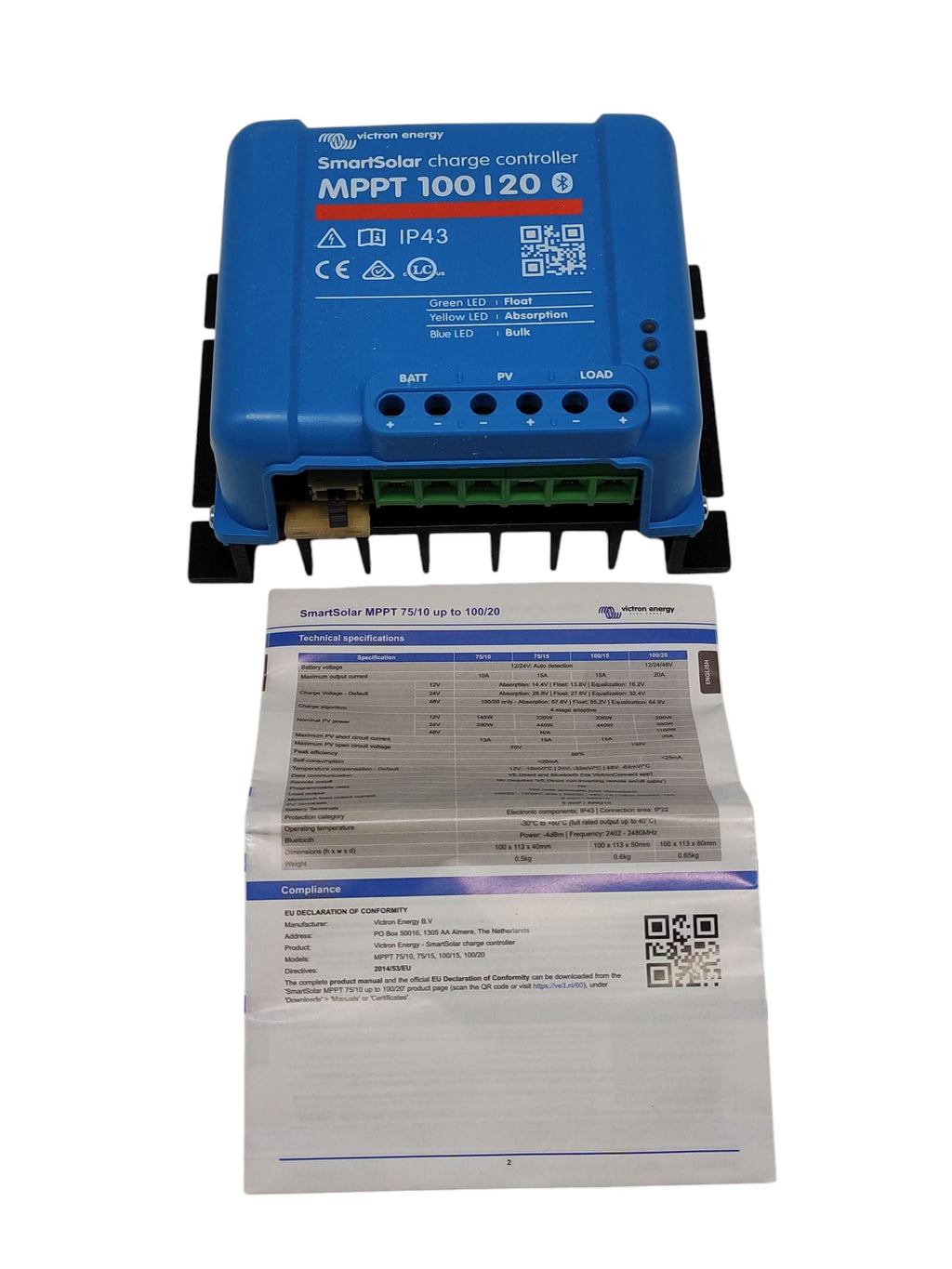 Victron Energy SmartSolar MPPT 100V 20A 48V Solar Laderegler