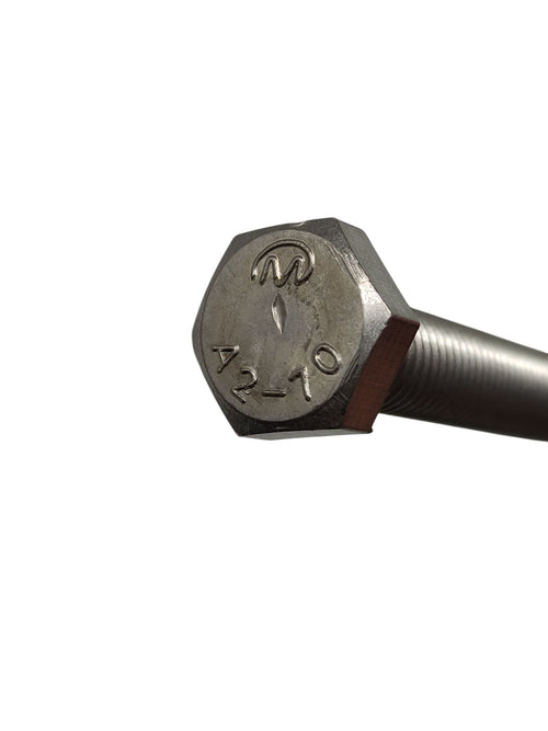 Hex Head Bolts M10 x 100 mm with Nuts and Washers Set