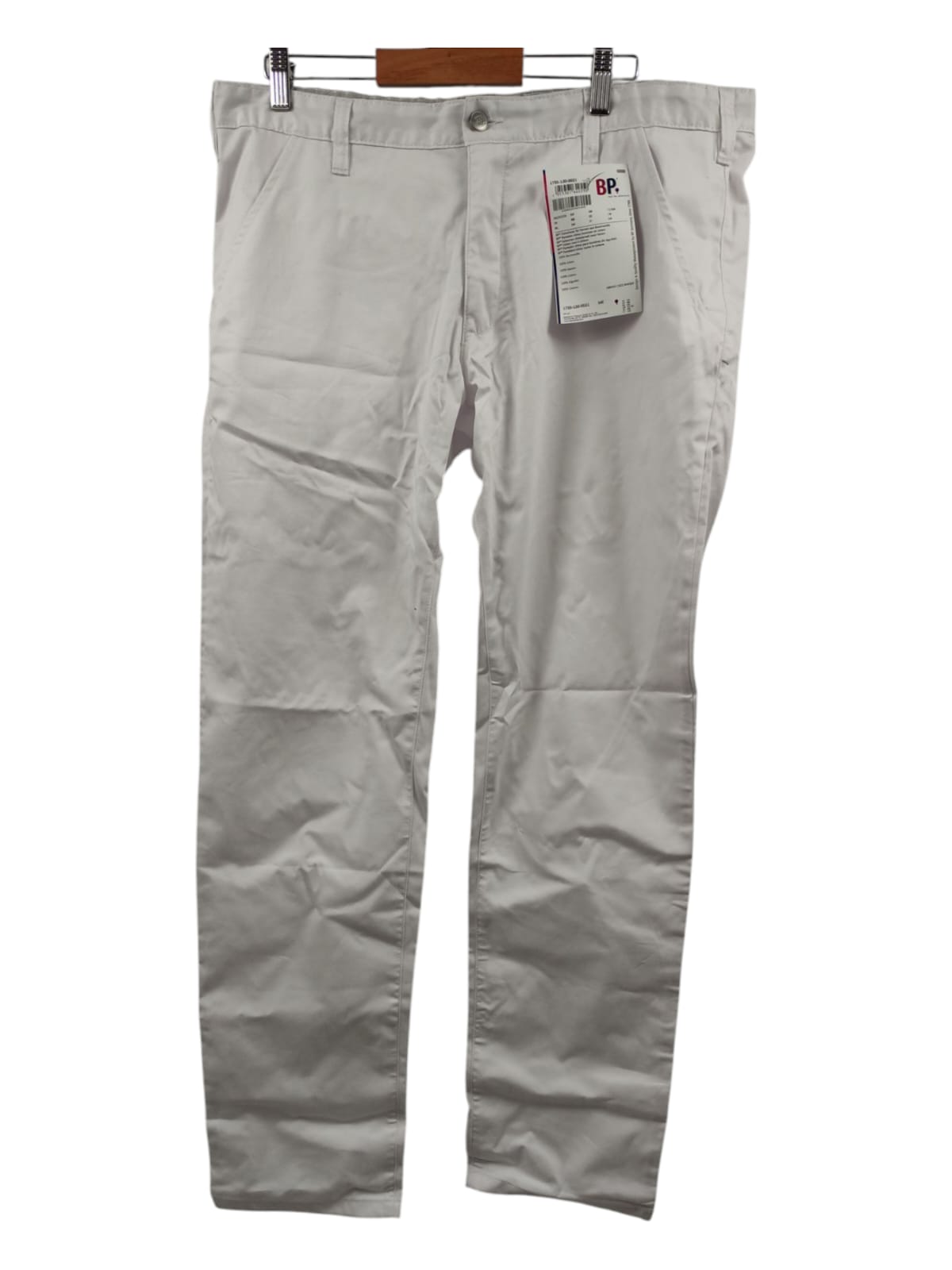 BP 1735-130-0021 Men's Chino Trousers Pockets 205g/m² Size 54L White