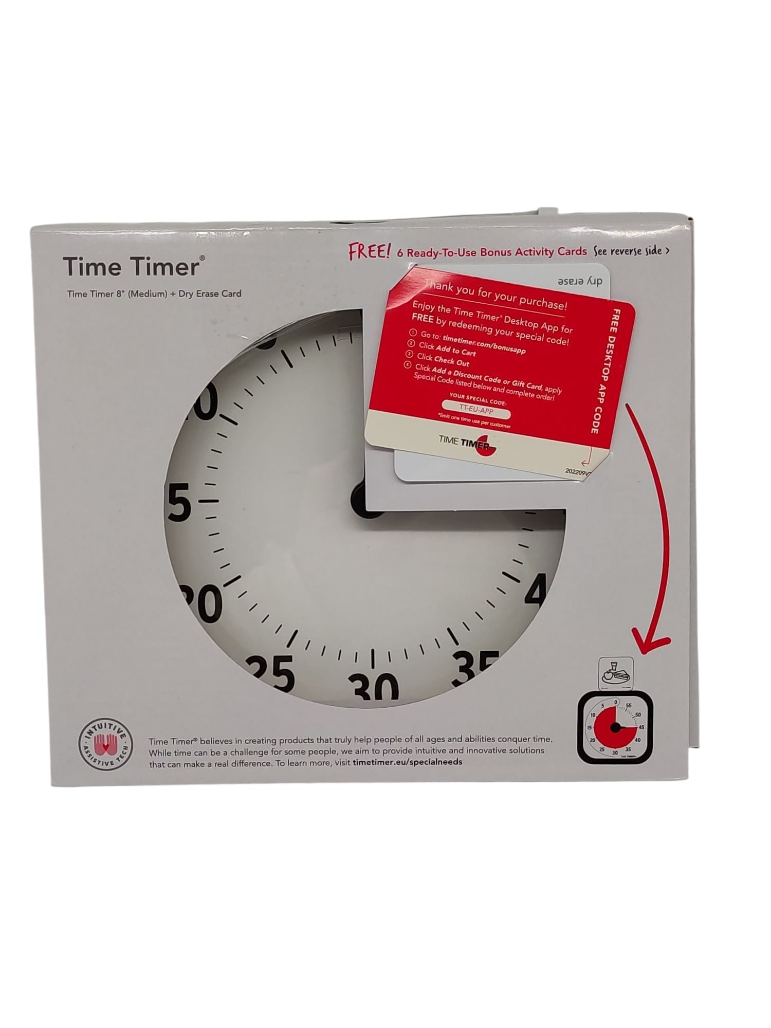 Time Timer TTA1-W Original Medium 18 x 18 cm 60 Minuten