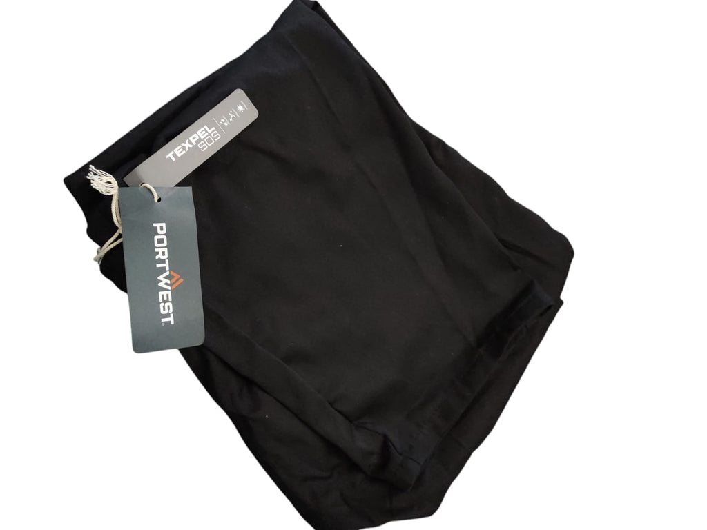 Portwest C070 Arbeitshose Schutzhose Kordelzug Unisex Gr. XL Schwarz