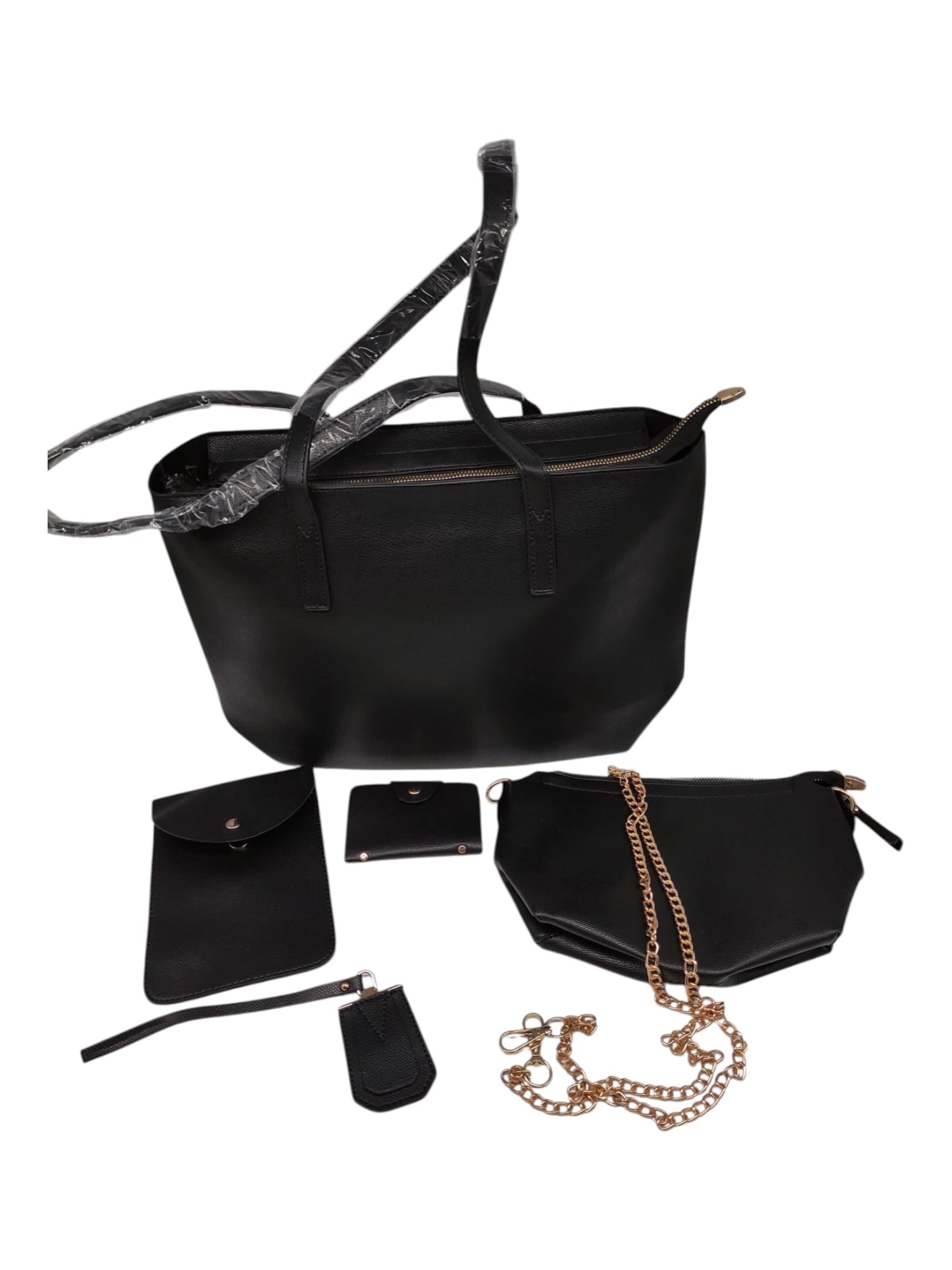 YeumouG Damen Handtasche Shopper Schultertasche Schwarz PU groß