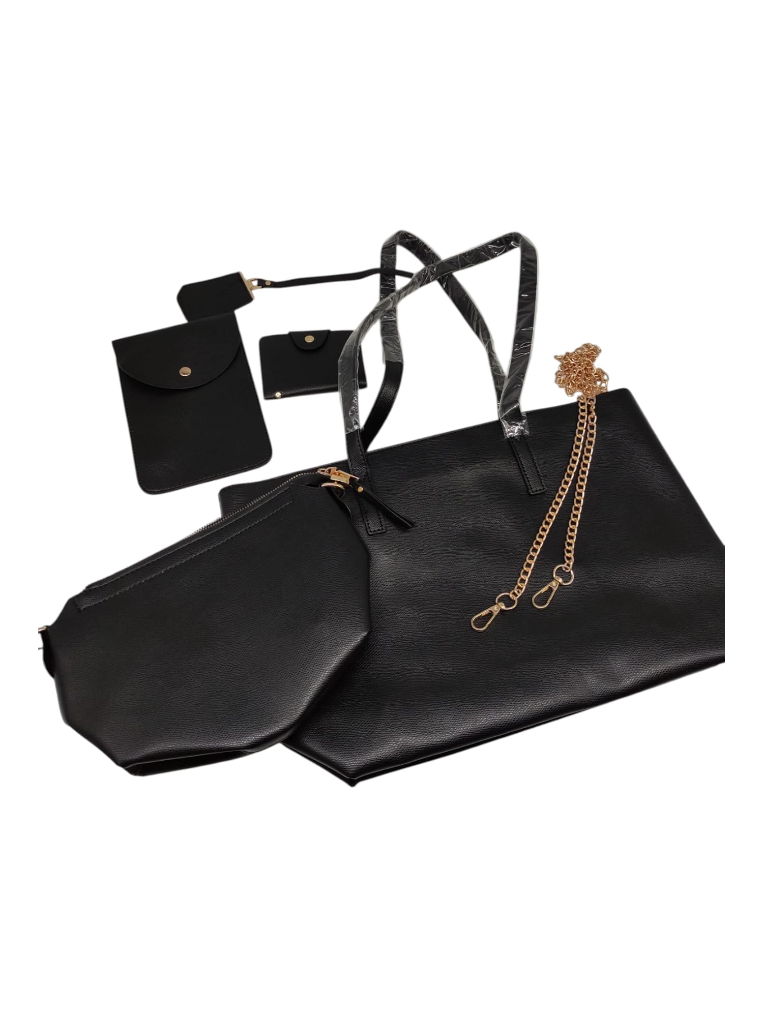 YeumouG Damen Handtasche Shopper Schultertasche Schwarz PU groß