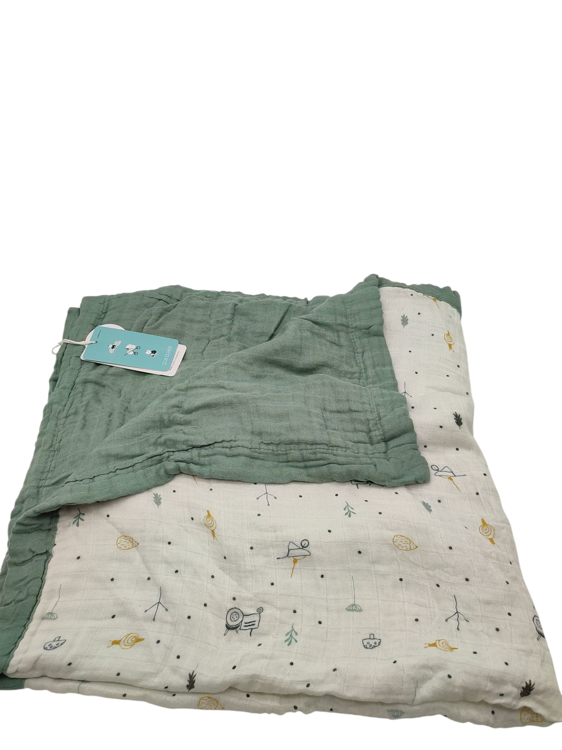 LÄSSIG Babydecke Kuscheldecke 100x100 cm Grün