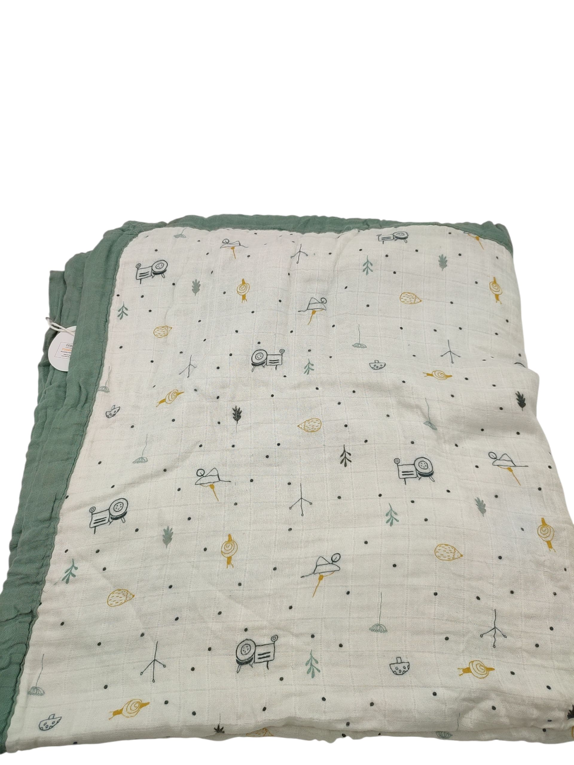 LÄSSIG Babydecke Kuscheldecke 100x100 cm Grün