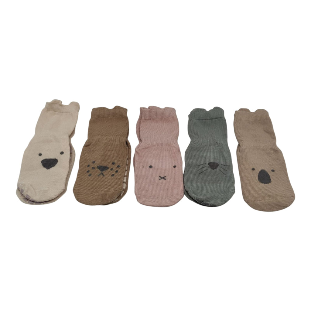 Vicloon Baby Socken rutschfest Baumwolle Katzenmotiv 5 Paar