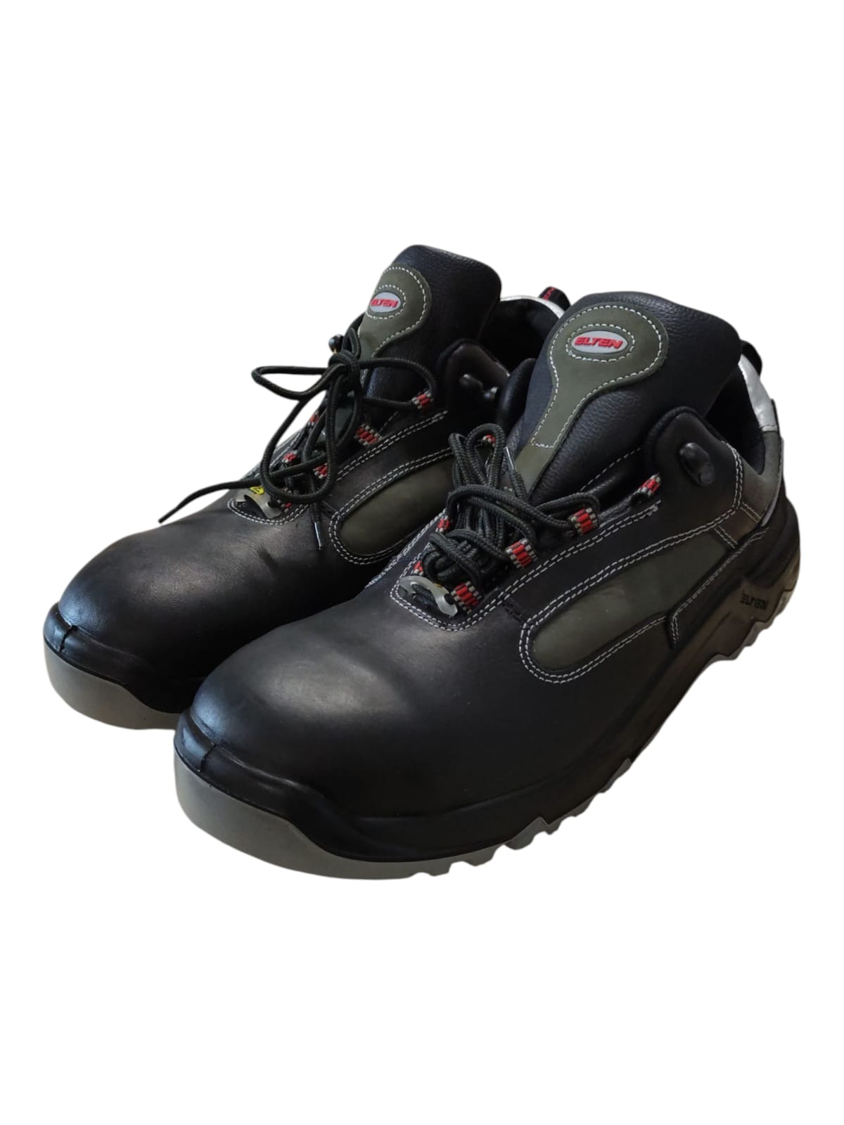 ELTEN Len ESD S3S Sicherheitsschuhe Leder Textil Gr. 49 Schwarz