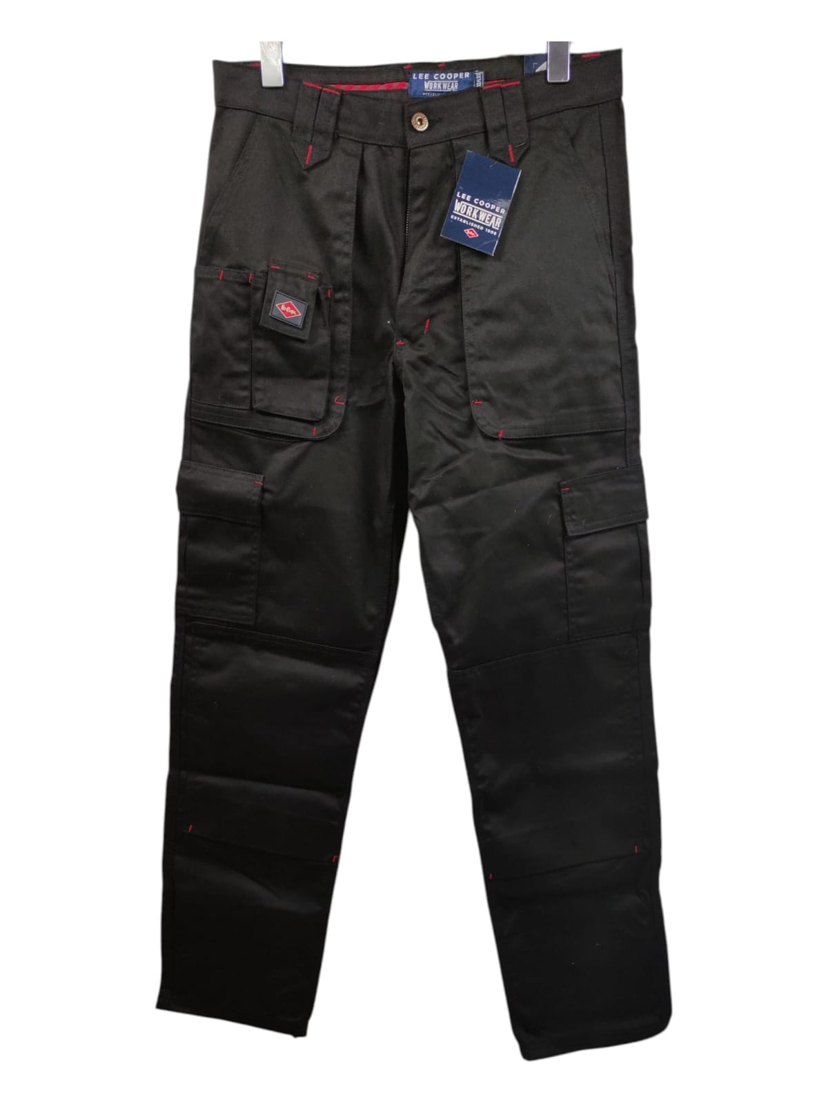 Lee Cooper Workwear Cargo Arbeitshose Herren Schwarz 32W/33L
