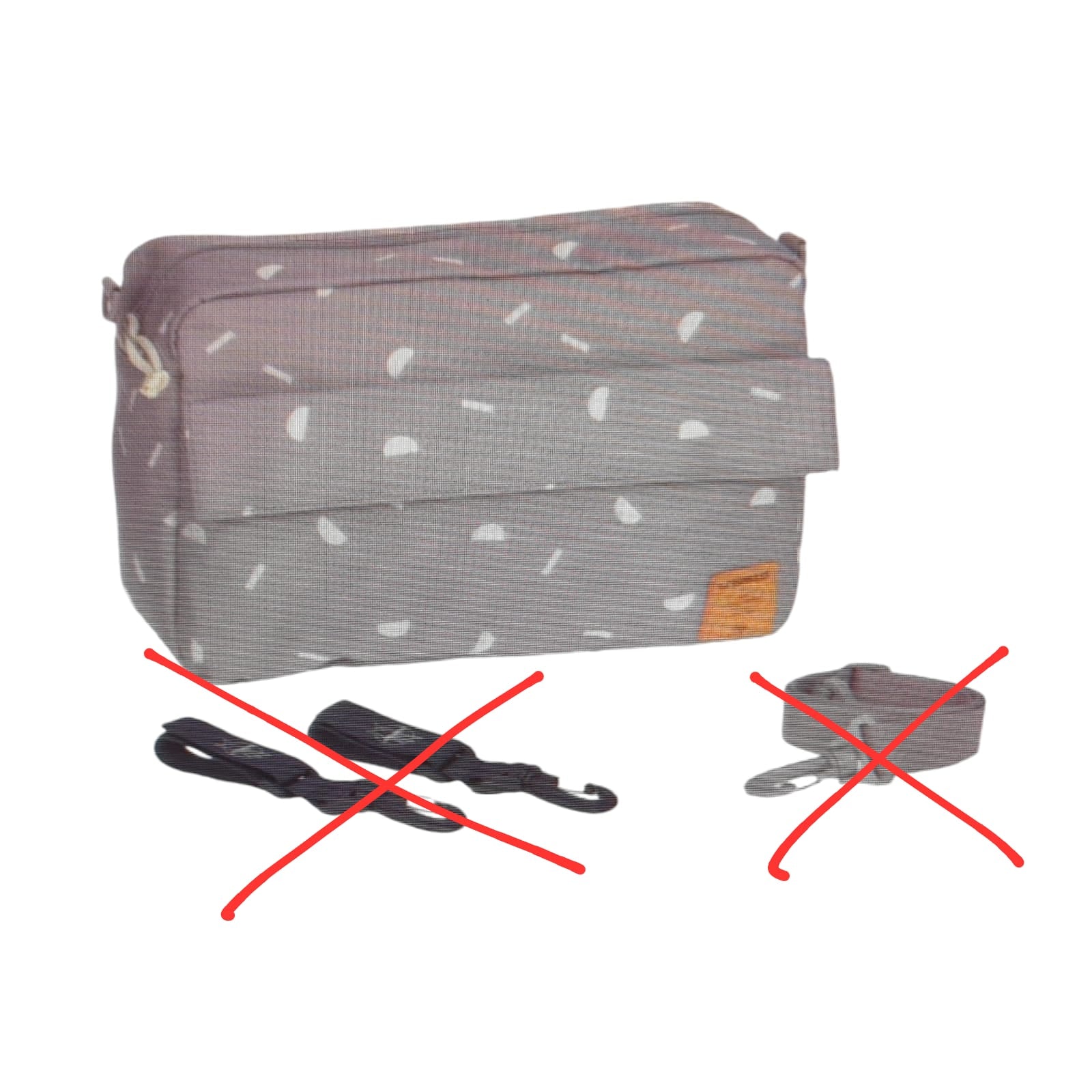 LÄSSIG Buggy Organizer Umhängetasche Casual Blocks Taupe