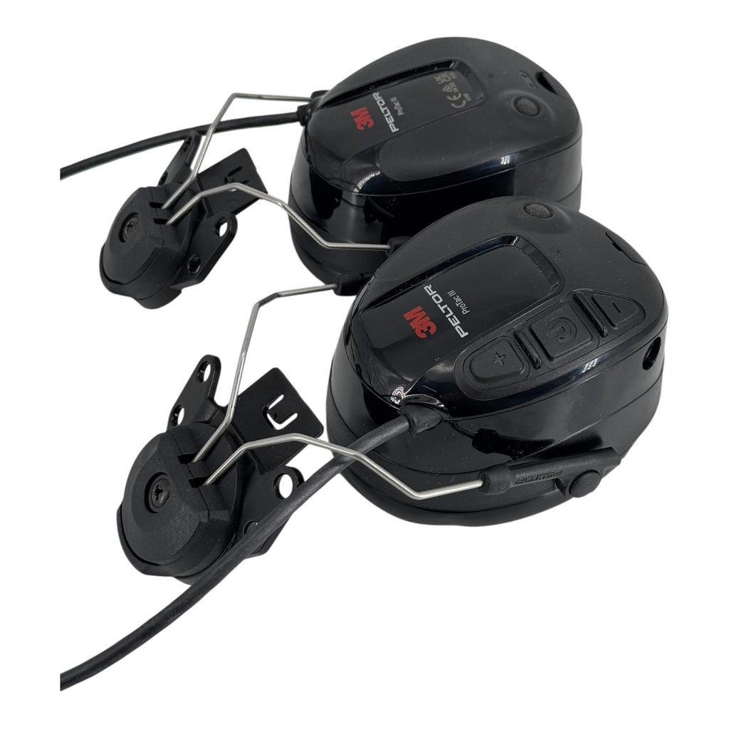 3M Peltor ProTac III MT13H221P3E Hearing Protection Headset Helmet Version Black