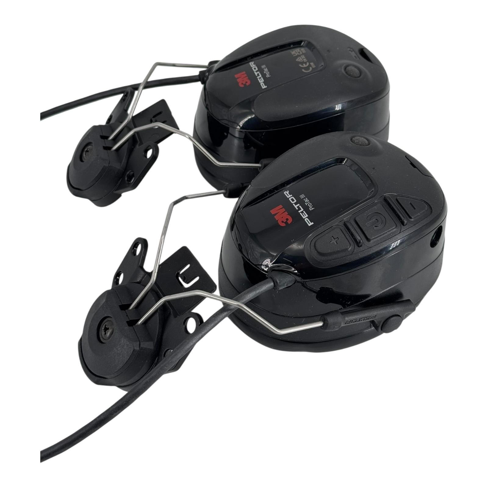 3M Peltor ProTac III MT13H221P3E Hearing Protection Headset Helmet Version Black