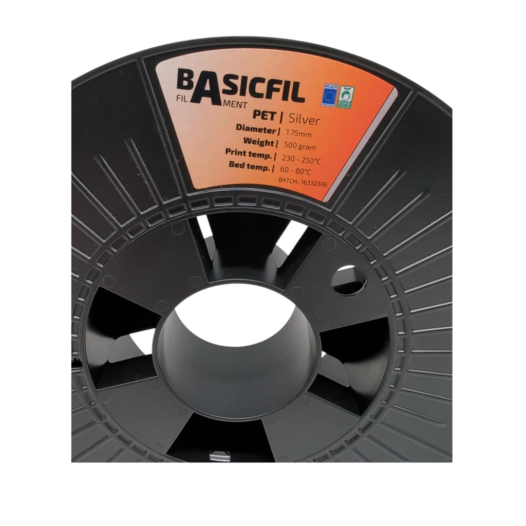 BASICFIL PETG 3D Drucker Filament 1.75mm 500g Silber