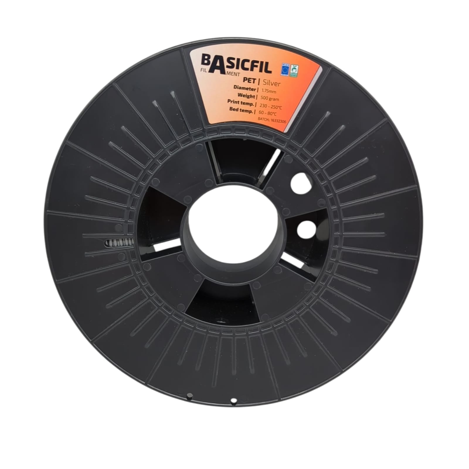 BASICFIL PETG 3D Drucker Filament 1.75mm 500g Silber
